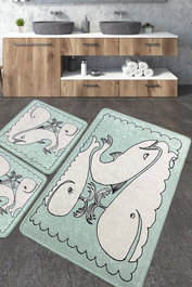 Mijölnir Helsinki Juego de Alfombrillas de Baño de 3 Piezas Multicolor
